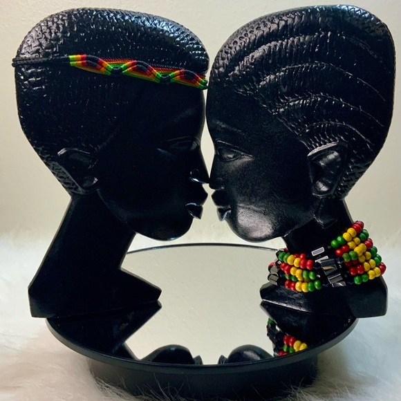 Afrocentric Vintage Wood Wall Art/Book Ends or paper weights (EUC) - Picture 4 of 4